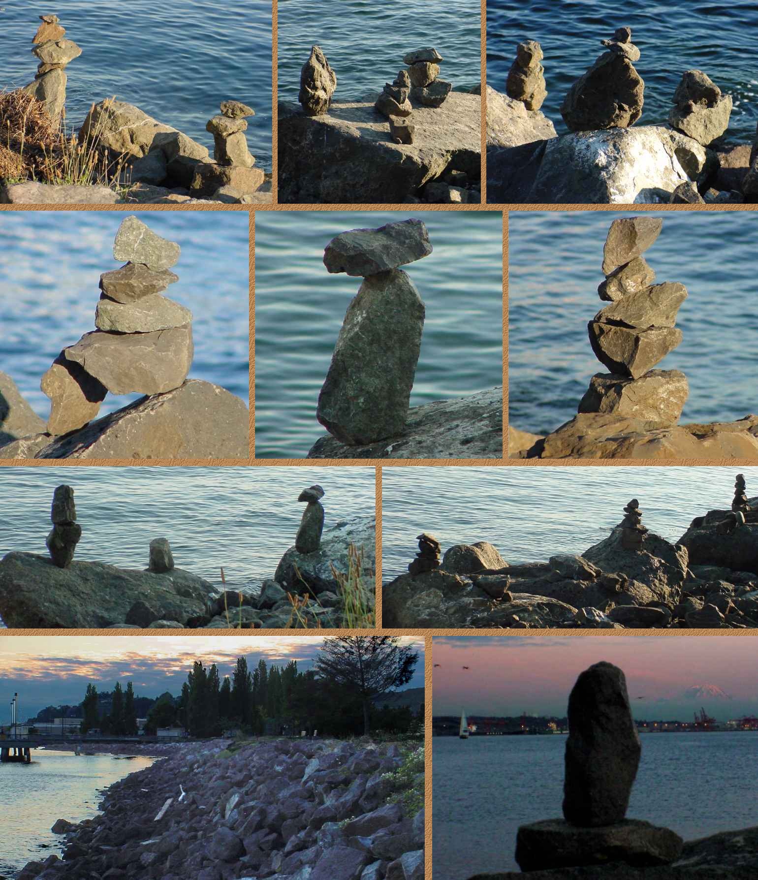 Elliott Bay Balanced Rocks - July 18, 2001 - Enlarged