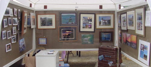 Booth front at Loganberry Festival on Greenbank Farm - 7/28/02