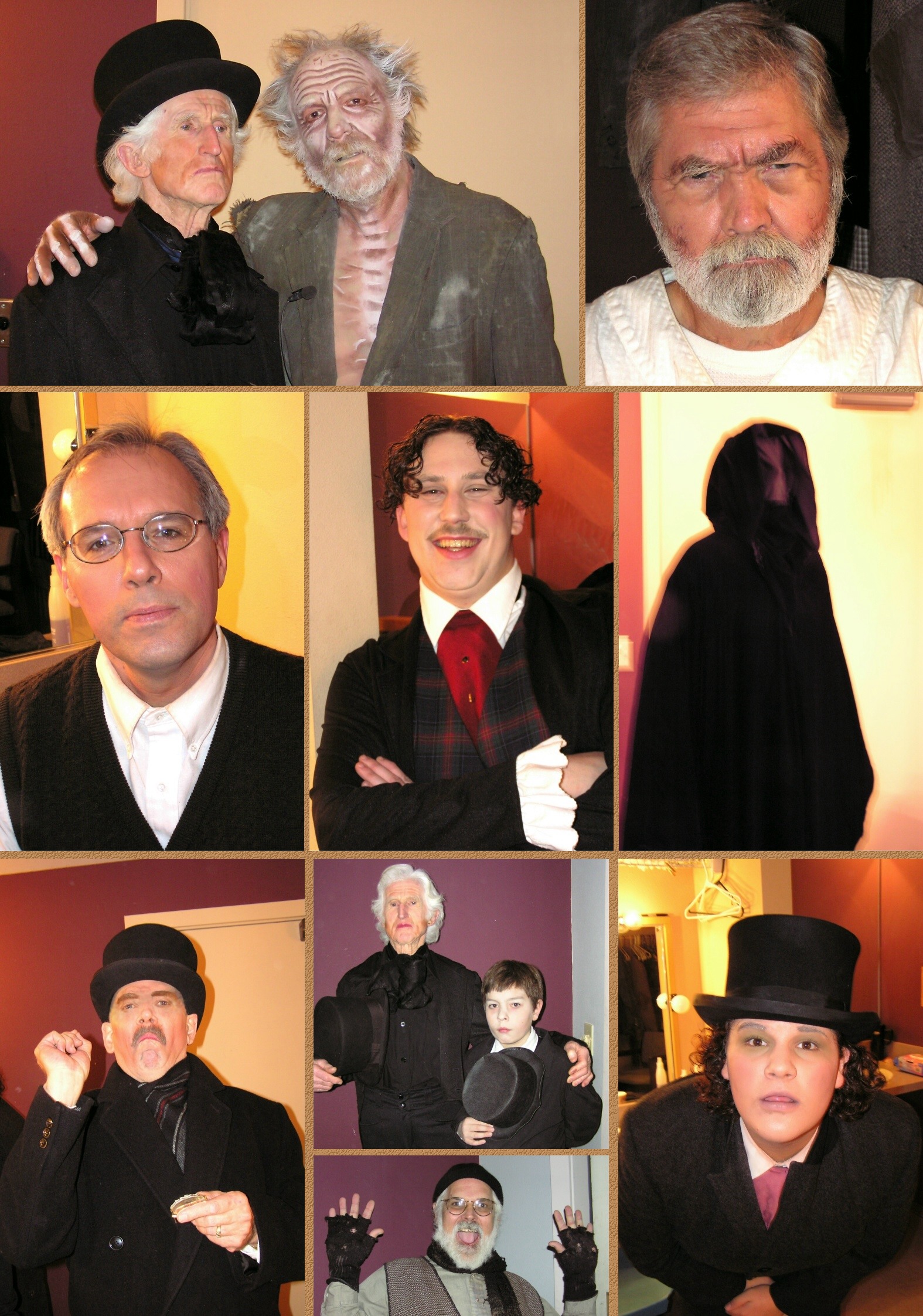 Some actors backstage in "A Christmas Carol" - 12/6-14/03