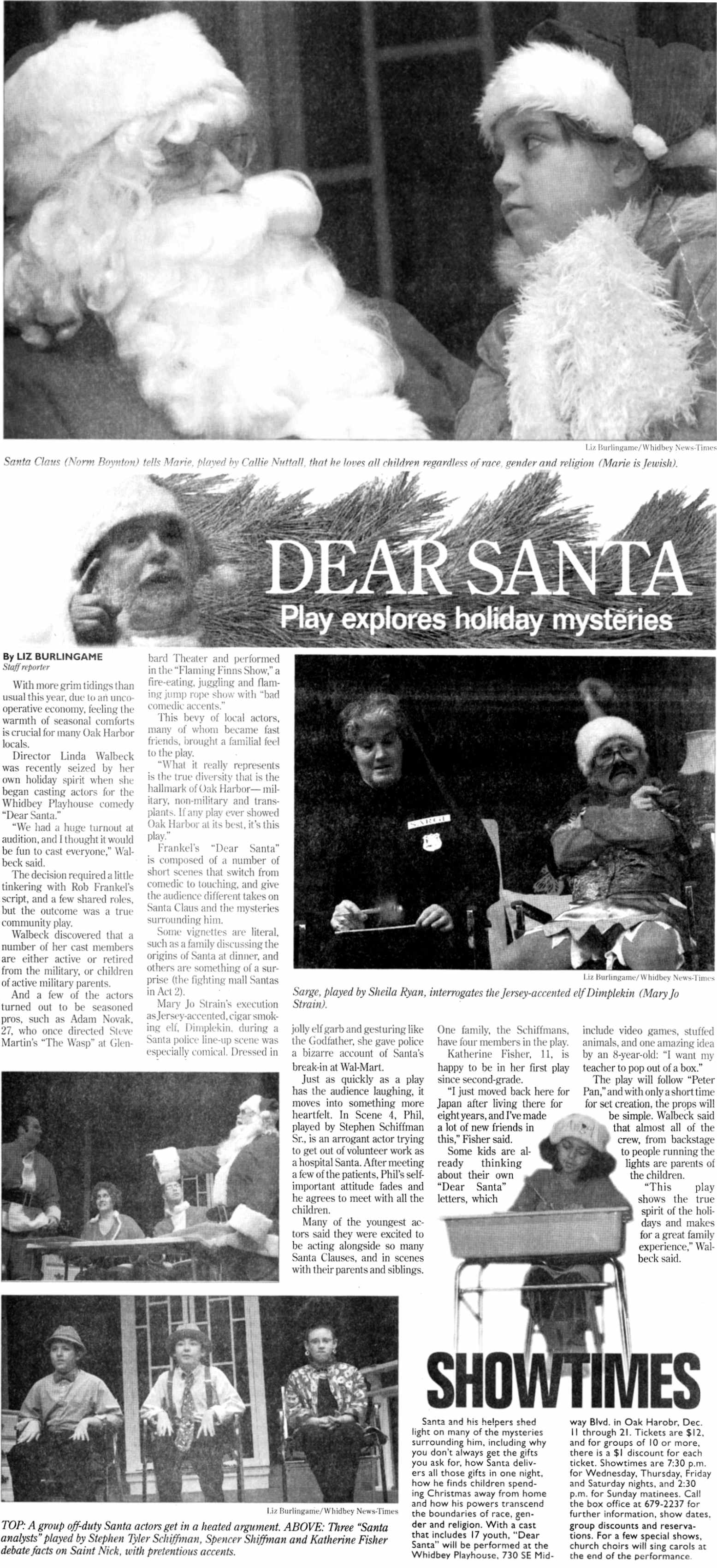 News-Times Article on "Dear Santa" published 12/6/08 - Enlarged