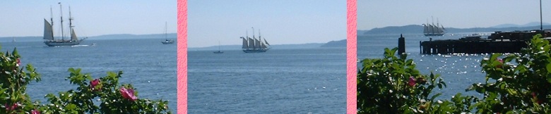 Schooner Sailing away from Pier 90 - June, 2001