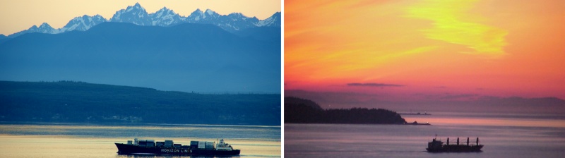 My views of Olympic peaks and sunsets