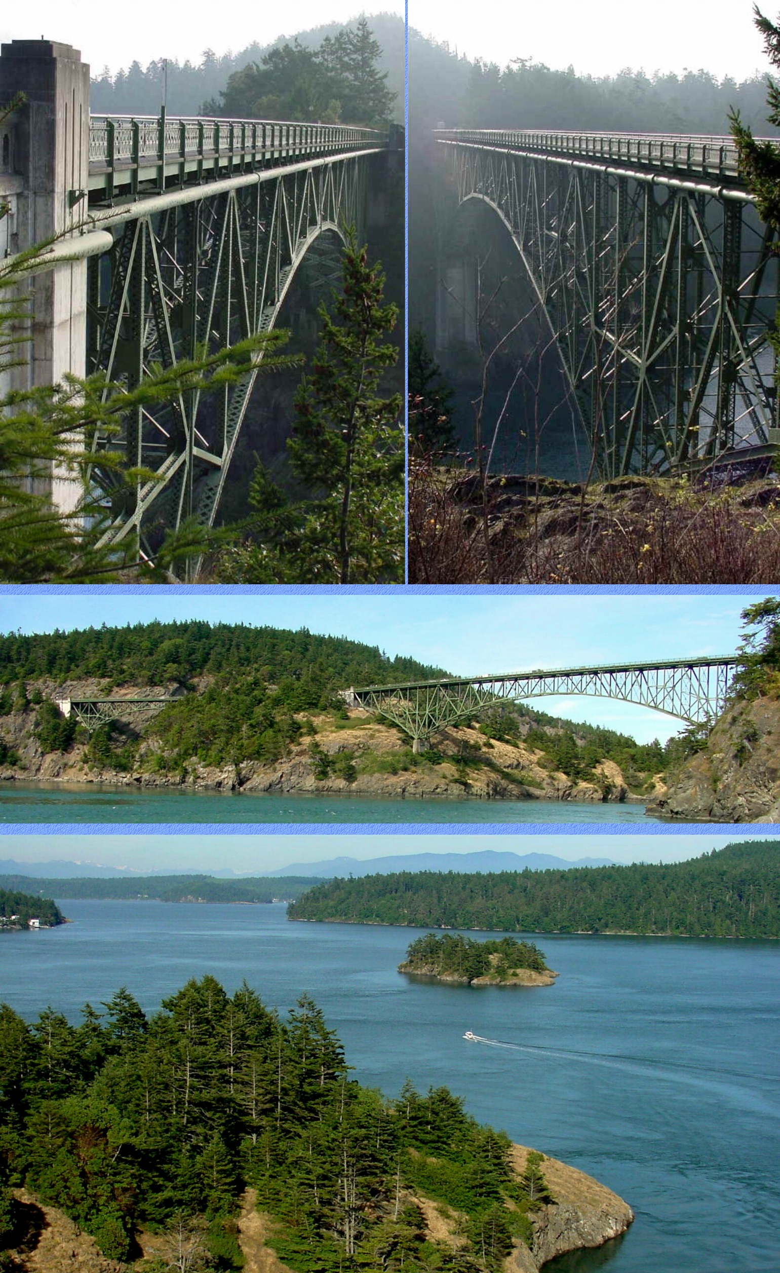 Deception Pass Bridge Photos - Upper Top- 12/7/00 - Enlarged