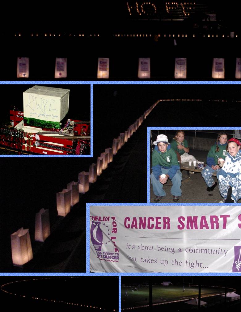 Relay For Life Luminaria - June 23, 2001
(Click to enlarge)