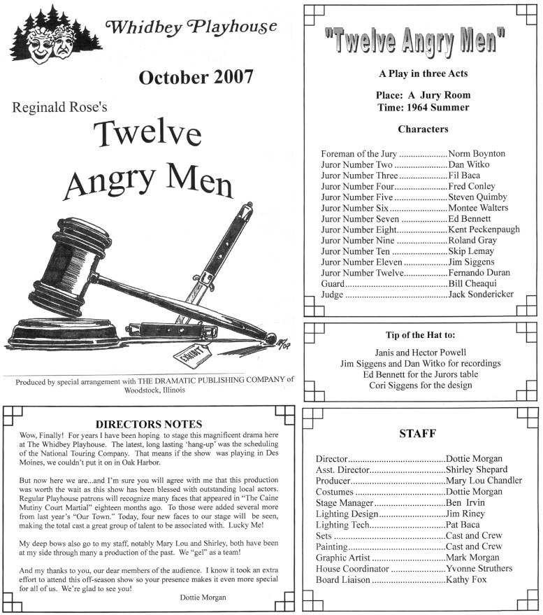 "Twelve Angry Men" Program Excerpts