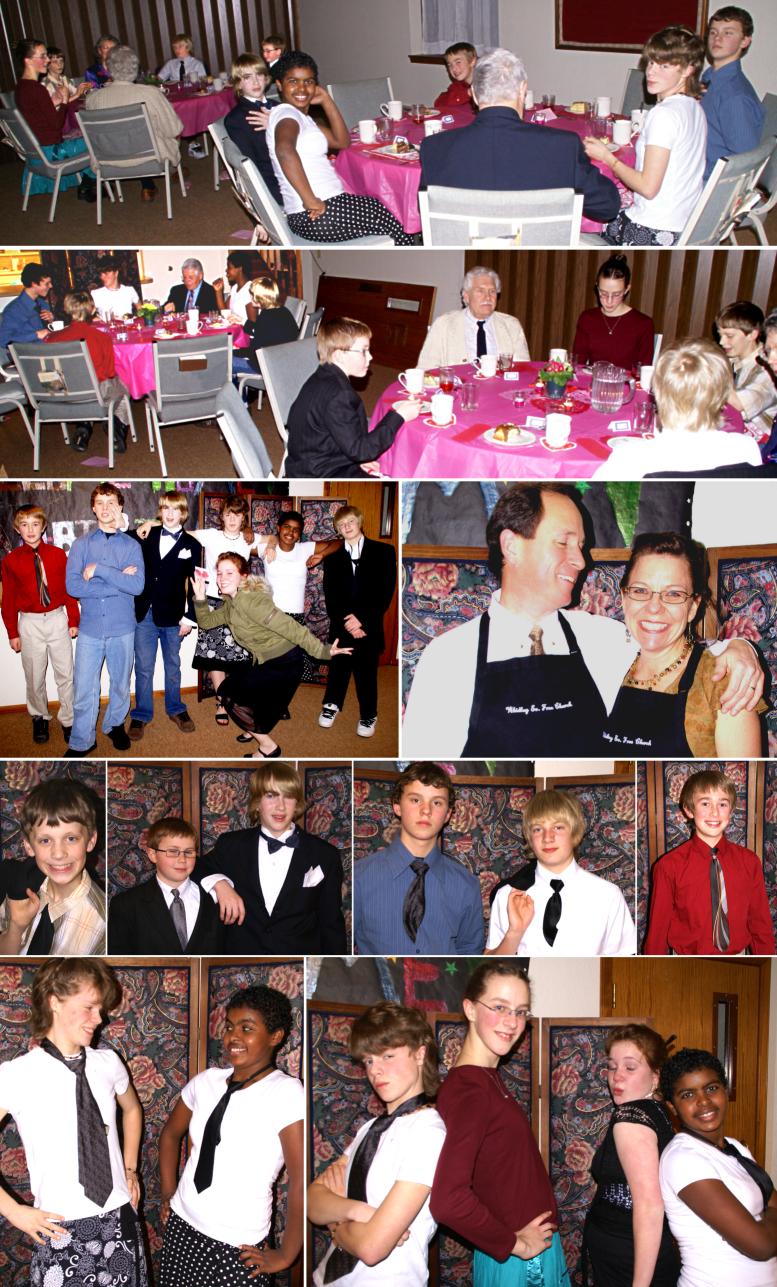 "Fusion" Middle Schoolers' Valentines Dinner - 2/15/08
( Click the photo collage to enlarge it.)