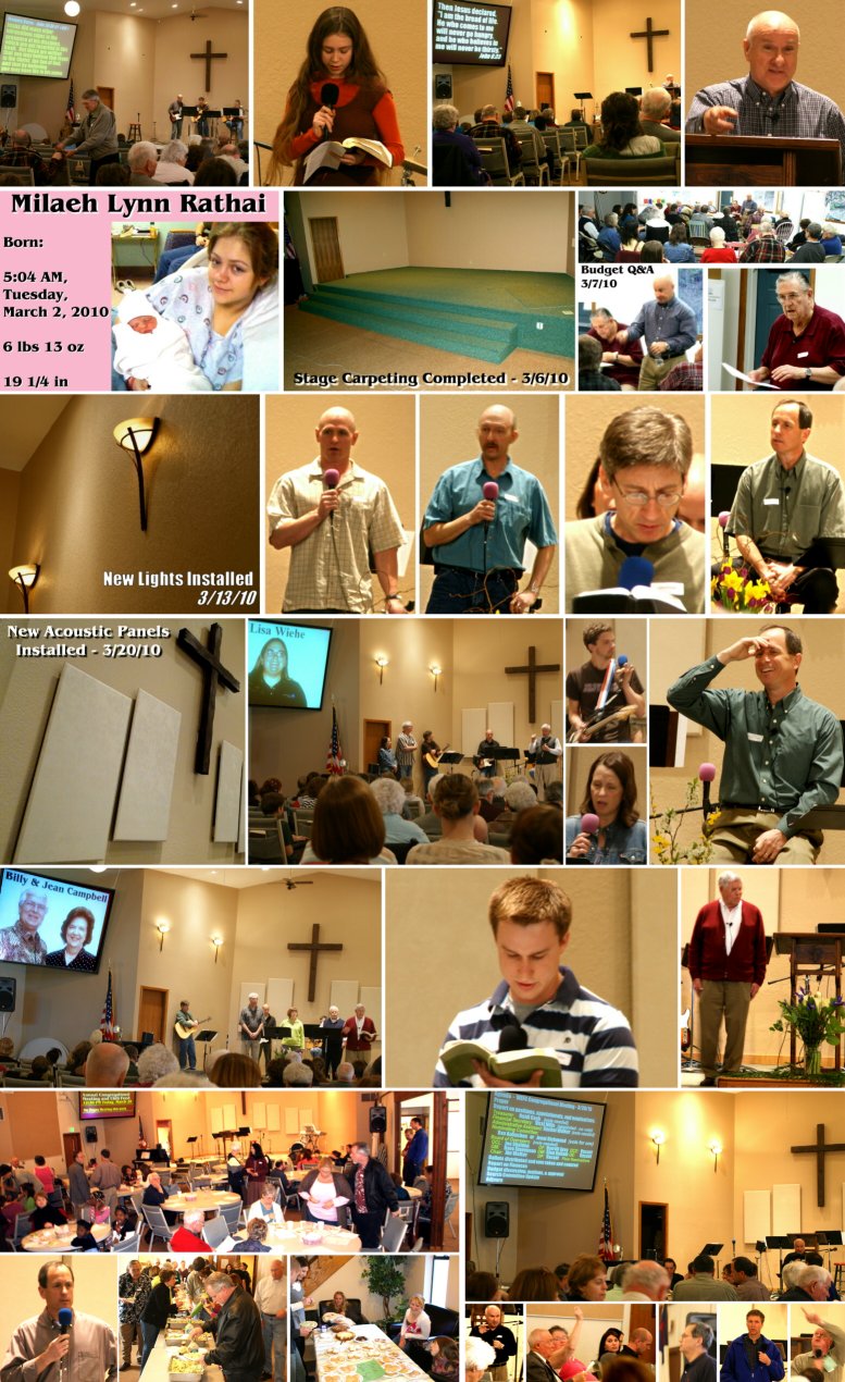 Sunday Service Scenes - March, 2010
( Click this collage to enlarge it... )