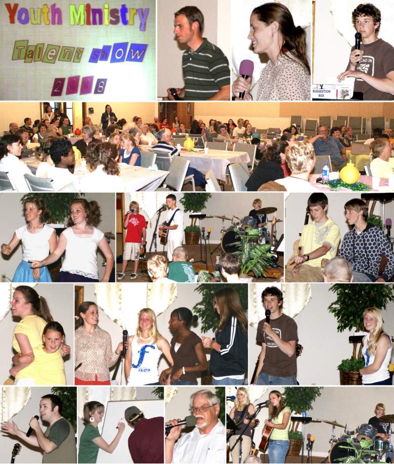 Youth Ministries Talent Night 2008 - Start - 5/25/08
( Click the photo collage to enlarge it.)