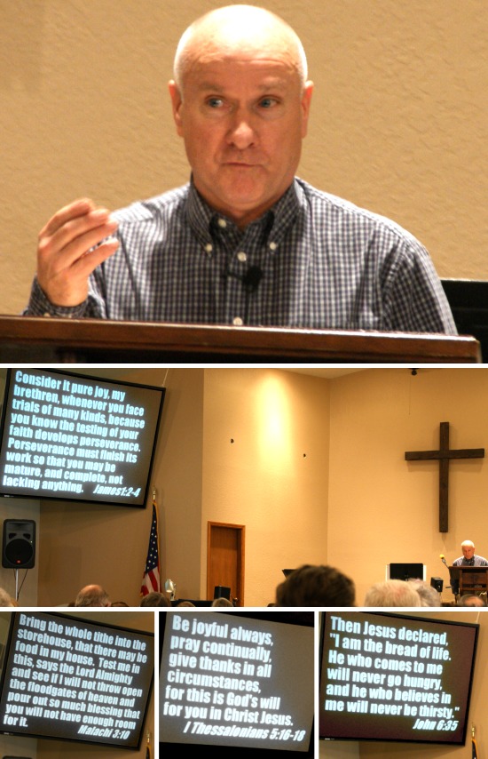 Chairman of the Board of Overseers Jim Walker preaching 
"The Feeding of Five Thousand"  - 3/7/10