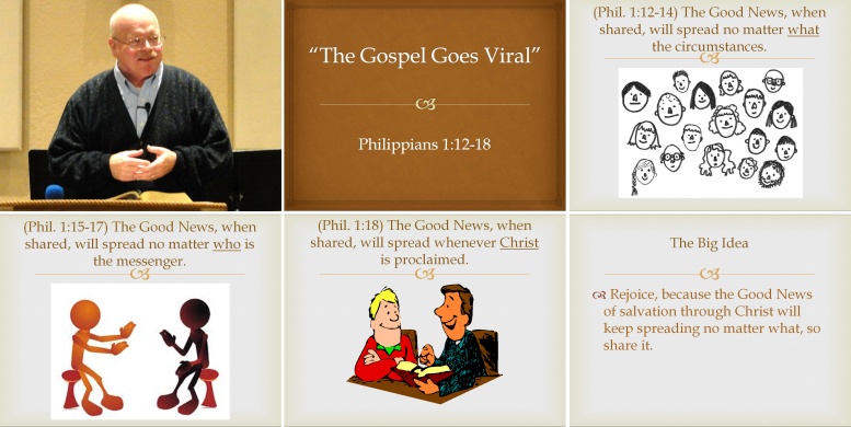 Pastor Charlie's sermon slides for "The Gospel Goes Viral" - 10/9/11