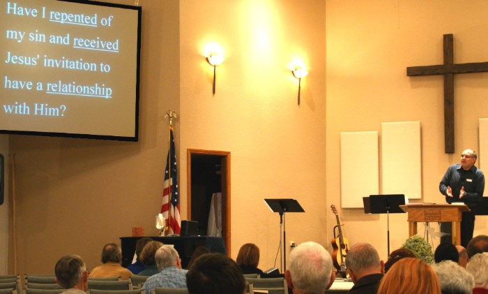 Pastor David preaching "At The Table With Jesus" - 9/26/10