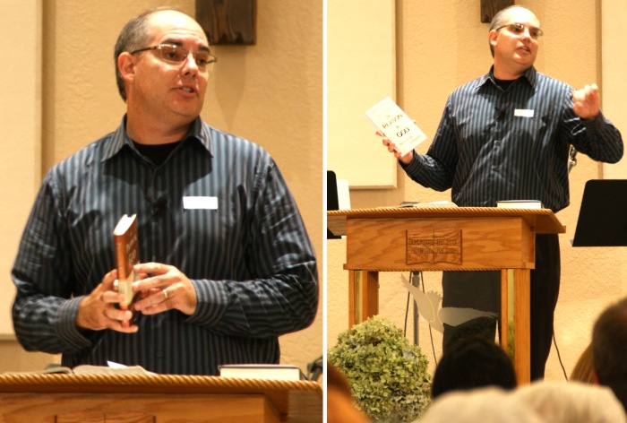 Pastor David recommending
 books by Timothy Keller - 9/26/10