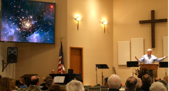 Pastor Dave Stevenson preaching "To God Be the Glory" - 11/14/10
( Click this photo for more Hubble space photos... )