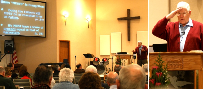 Pastor Dave Stevenson preaching "Taking the Place of Jesus....in Evangelism" - 1/23/11