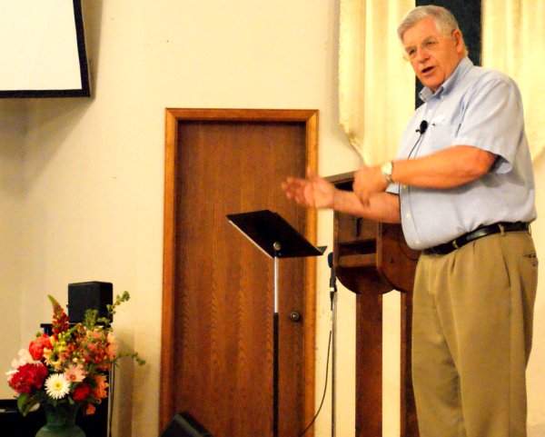 Pastor Dave Stevenson preaching
 "Enmity Replaced by Unity" - 7/12/09