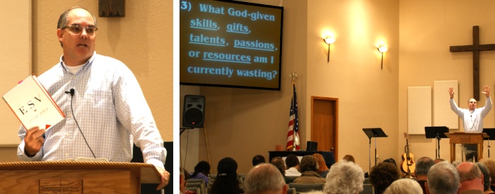 Pastor David preaching "Have You Come To Your Senses?" - 10/10/10