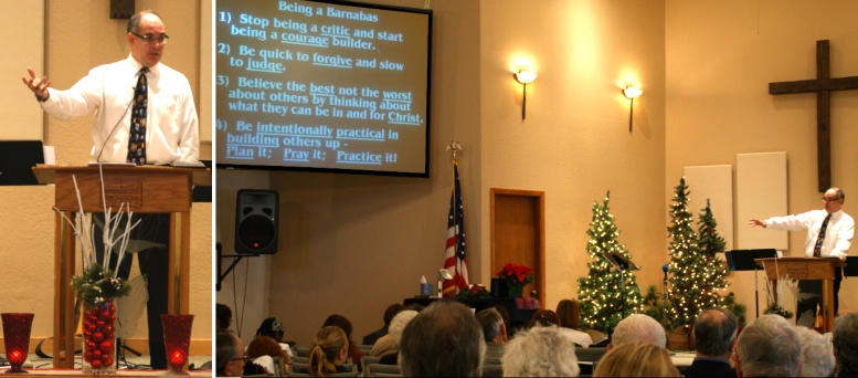 Pastor David Craig preaching
 "Are You a Barnabas?" - 12/19/10