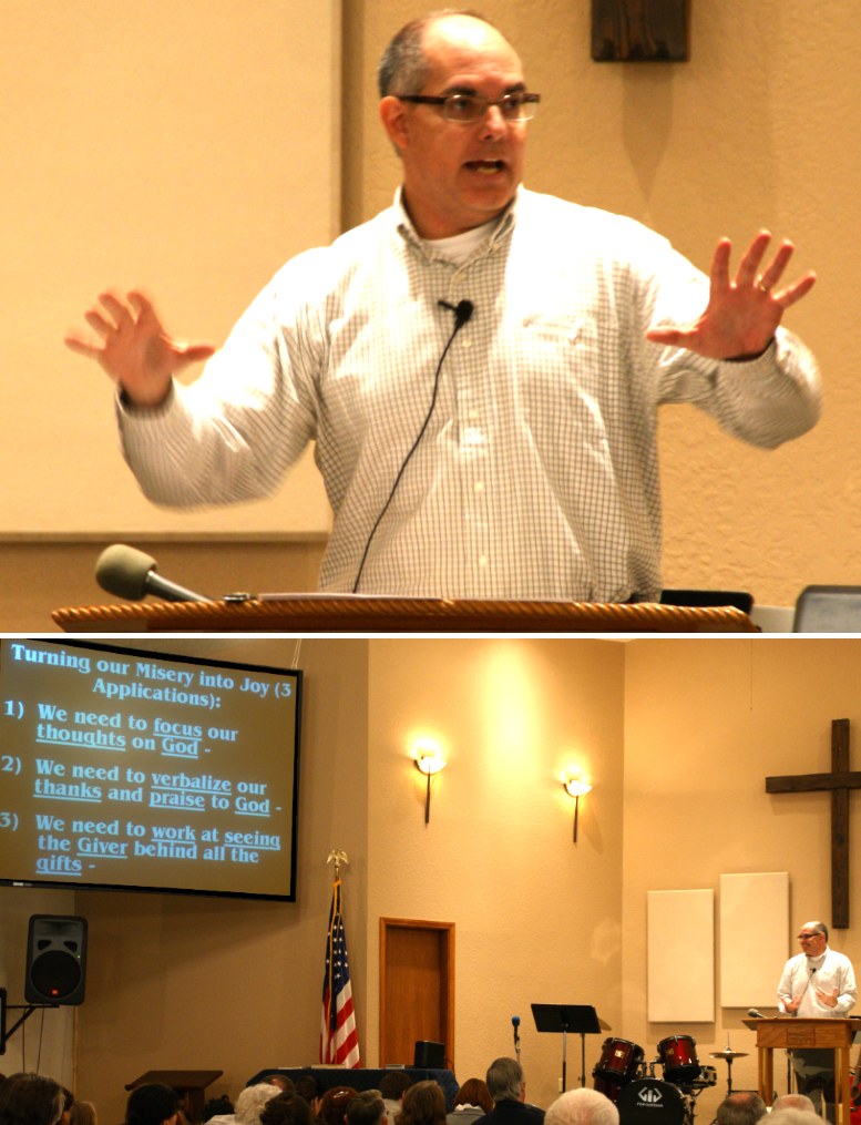 Pastor David Craig preaching
 "The Source of Joy" - 2/6/11