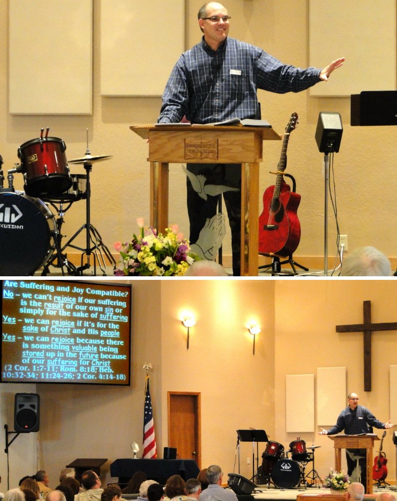 Pastor David Craig preaching
 "Are Suffering and Joy Compatible?" - 5/22/11