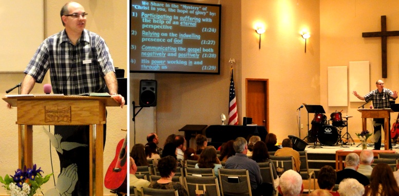 Pastor David Craig preaching
 "Christ in You, the Hope of Glory" - 5/29/11