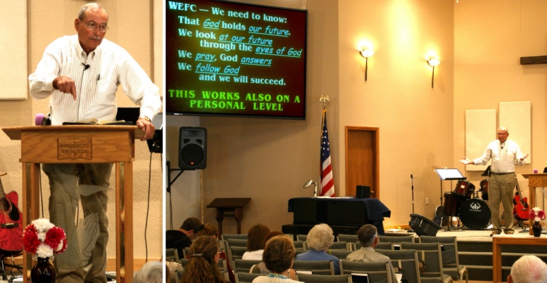 Ron Thomasson preaching
 "Looking at Things Not Seen" - 8/14/11