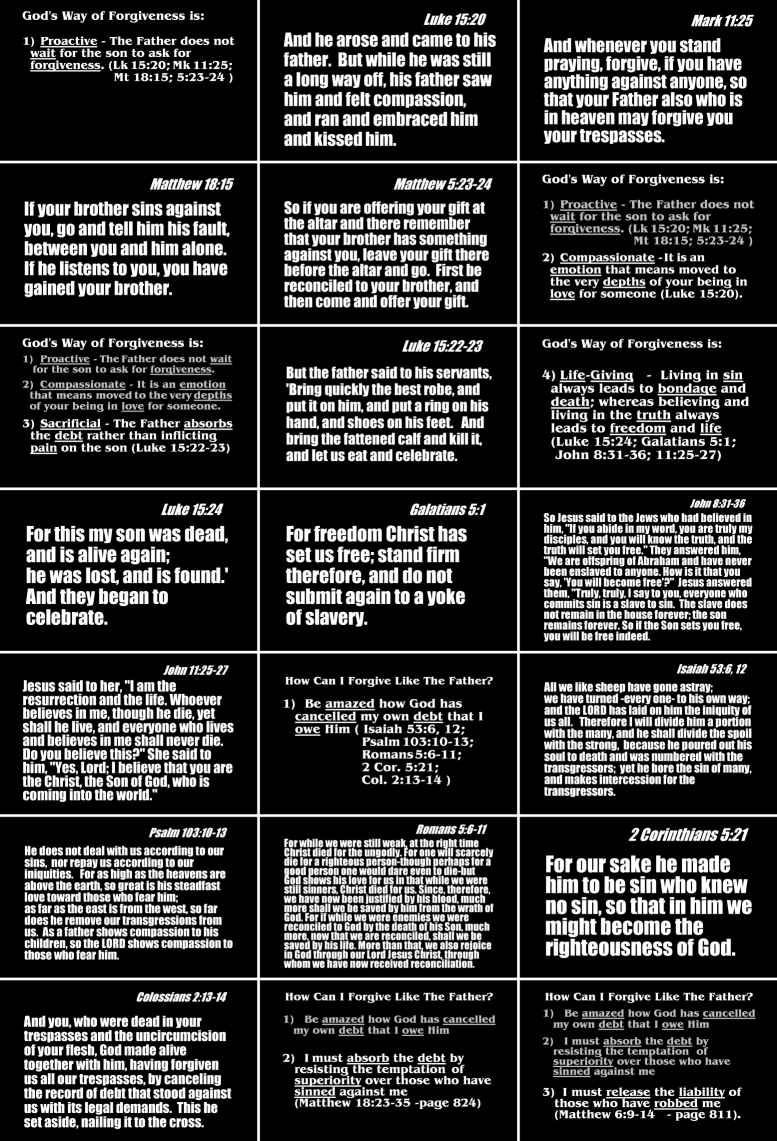 Sermon Screens for "The Power of Forgiveness" - 10/31/10
( Click this collage to enlarge it... )