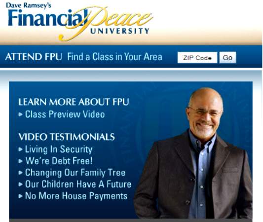 Click on this link for more about Financial Peace University...