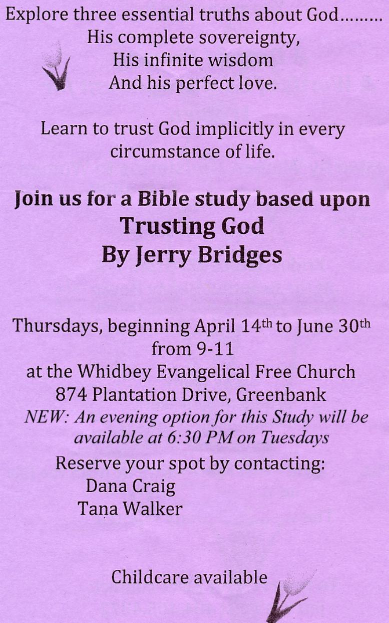 "Trusting God" Women's Bible Studies - 4/14/11