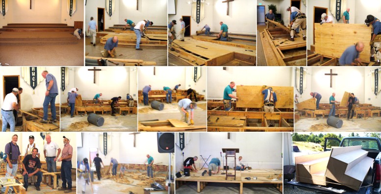 Platform Remodeling Project - 7/9/09
( Click the photo collage to enlarge it. )