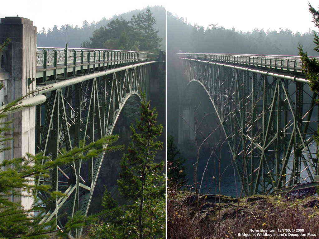 Bridges at Deception Pass on Whidbey Island - 1024 x 768