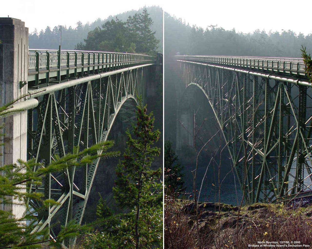 Bridges at Deception Pass on Whidbey Island - 1280 x 1024