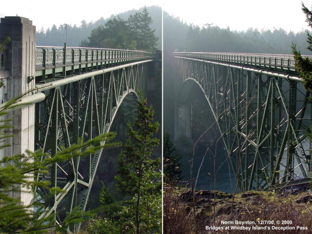 Bridges at Deception Pass on Whidbey Island - 640 x 480