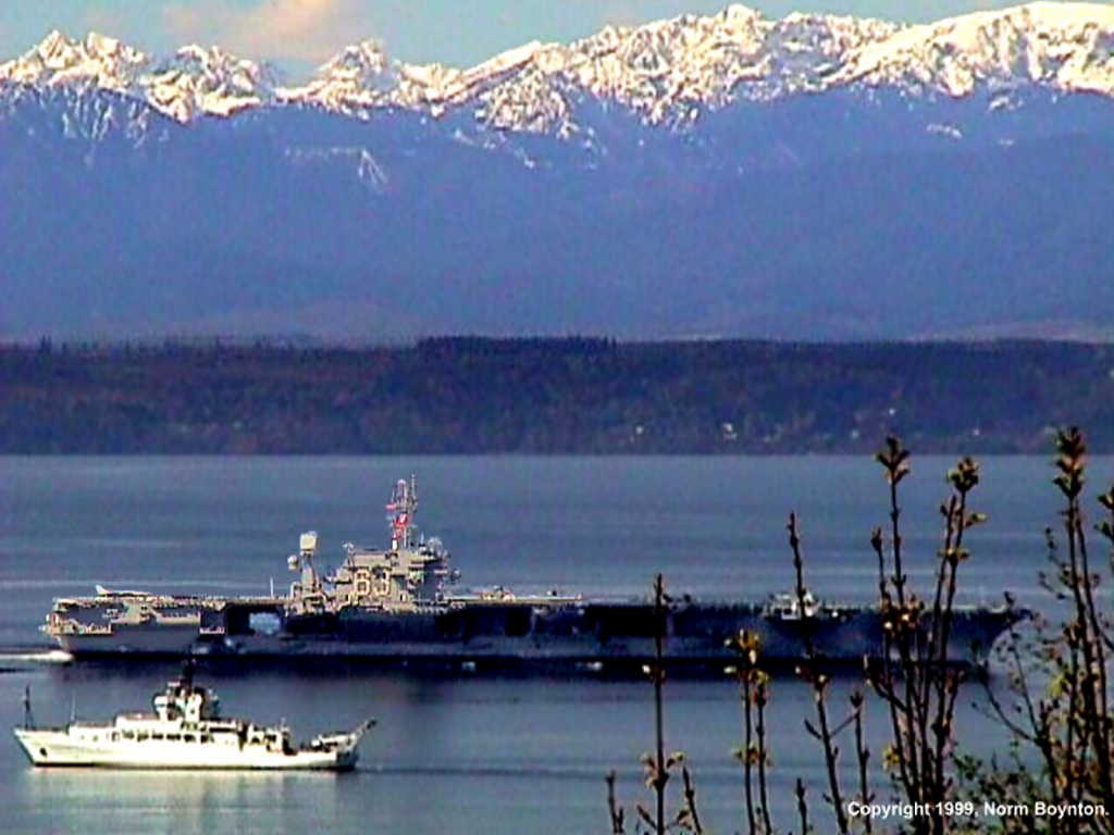 Carrier and Olympic Mountains - 1024x768