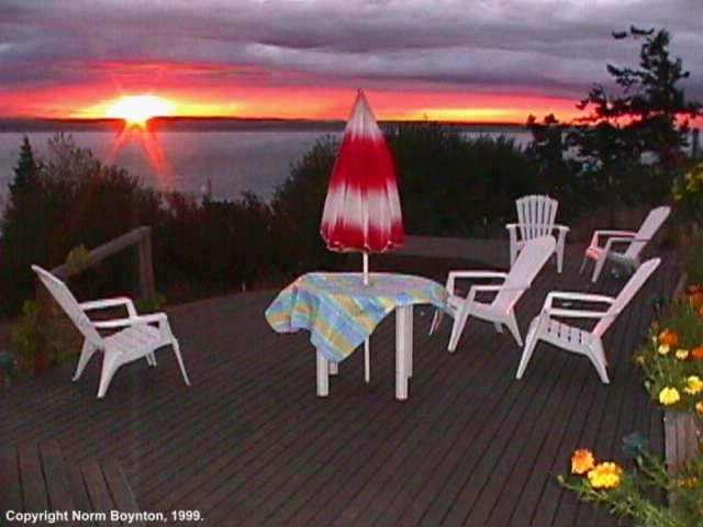 Sunset and Our Deck - 640x480