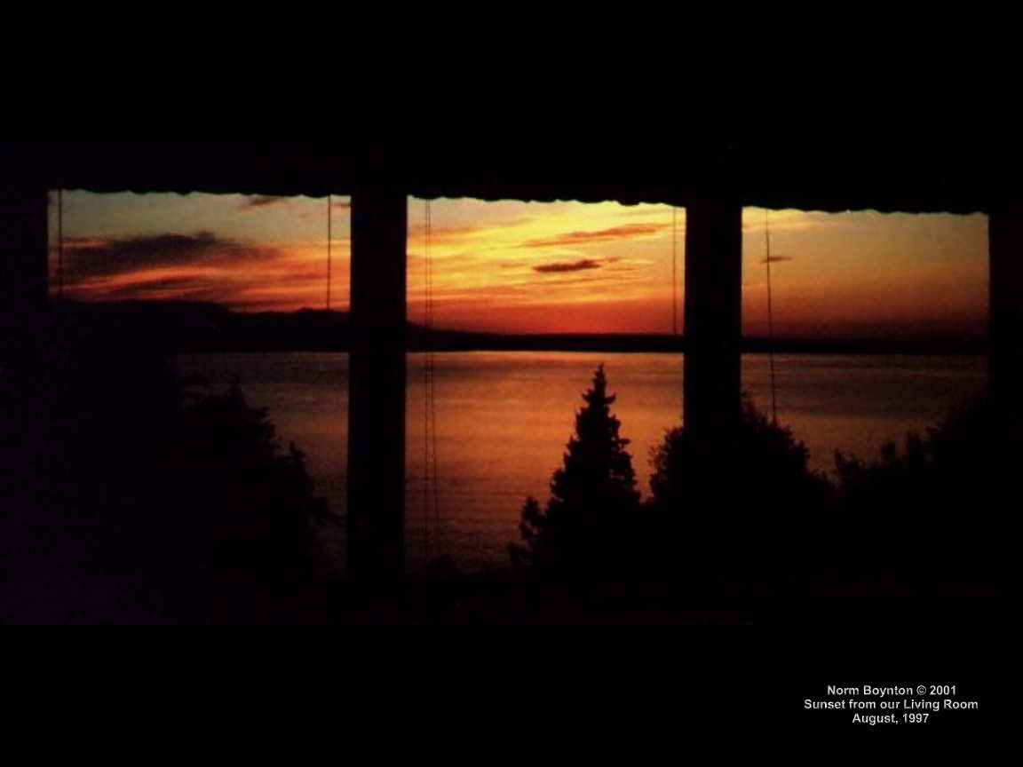 Wallpaper Photo - "Sunset from Living Room" ( 1152 x 864 )