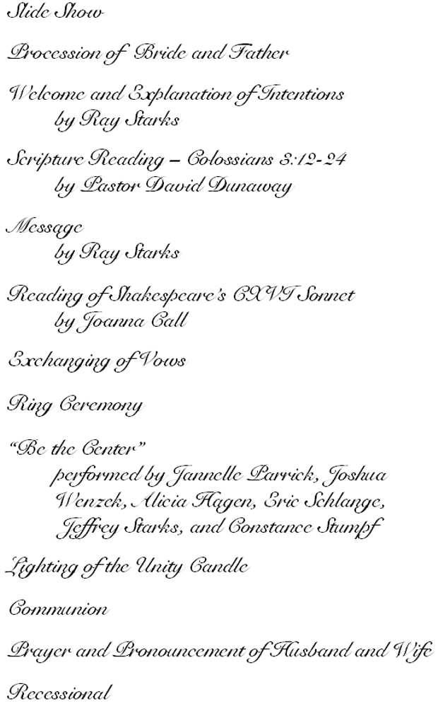 Wedding Program - Page 3