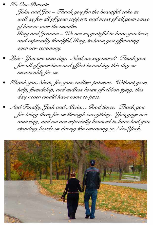 Wedding Program - Page 4