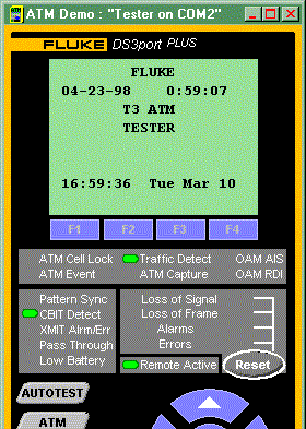 ATM Demo Basic Tester Screen
