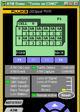 Screen capture of the "ATM Demo" in action