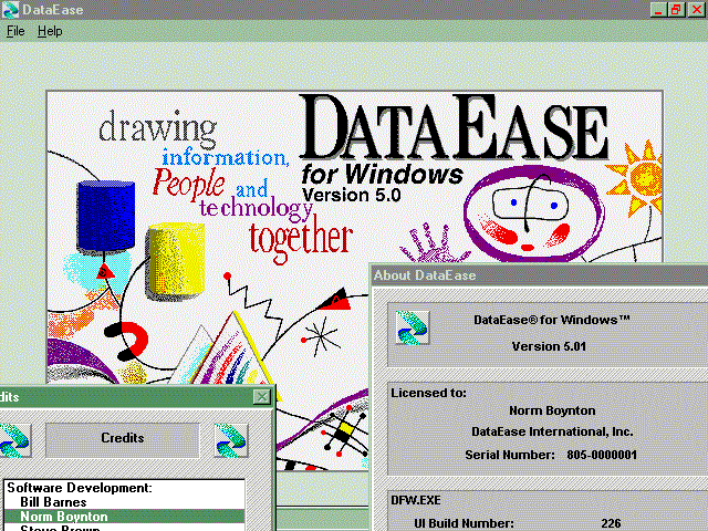 Screen Capture from "DataEase For Windows" 