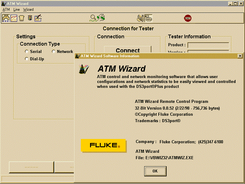Screen capture of the "ATM Wizard" in action